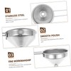 Zerodeko 4Pcs Stainless Steel Mini Funnel Liquid Funnel for Kitchen