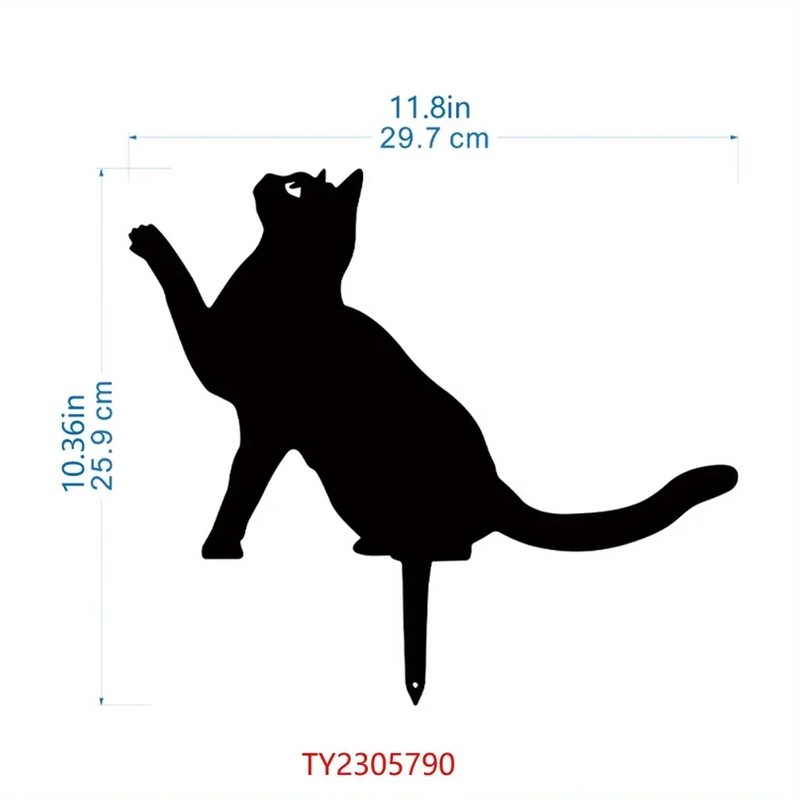 Metal Cat Garden Stakes for Outdoor Decor – Cute Cat