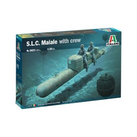 Italeri 5621 5621S 1:35 S.L.C. Maiale 200 m Crew (2) Faithful Replica Model Building Plastic Kit, Crafts, Gluing, Model Kit, Assembly, Unpainted, Multicoloured, IT5621