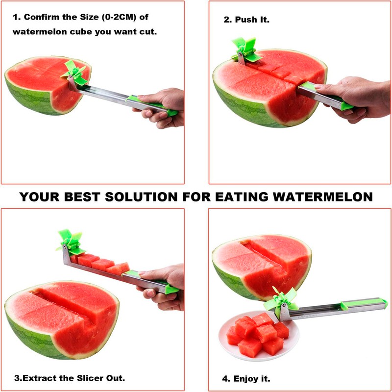 Watermelon Slicer Cutter - Stainless Steel Knife Corer Fruit Vegetable
