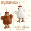 QYEHF Chick Schlüsselanhänger, Chick Plüsch Puppe Schlüsselanhänger Tasche Anhänger Ei
