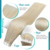 Fshine Tape-In Real Hair Extensions, 60 Platinum Blonde, Tape-In Extensions,