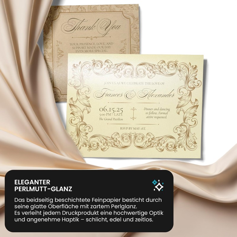 Netuno 20 x Craft Card Mother of Pearl White DIN