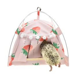 MuYaoPet Guinea Pig Hedgehog Hideout Shelter Hut Waterproof Small Animal Hanging Tent Bed Snuggle Sack for Sugar Glider Squirrel Rabbit Chinchilla Bearded Dragon (Small(9.4 * 9.4inch), Blue)