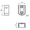 Design61 Set of 10 wardrobe rail bearings, clothes rail holder,