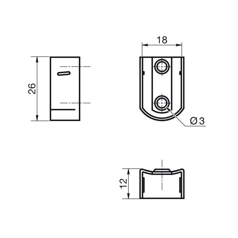 Design61 Set of 10 wardrobe rail bearings, clothes rail holder,