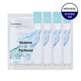 Mediheal (Hyaluronic Acid x Panthenol) Derma Synergy Wrapping Mask Moisture Barrier 4 Sheets / 메디힐 (히알루론산X판테놀) 더마시너지 랩핑마스크 보습장벽 4매