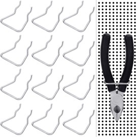 16 Pieces Pegboard Plier Holders, Stainless Steel Double Loop Pegboard Hooks Accessories Shelving Display Organizer Hooks for Shop Store Supermarket
