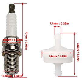 ZAMDOE RC12YC Spark Plug for 491055 491055S 491055T 805015 72347 RC12YX 759-3336 for MTD Engine Parts for Lawn Mowers Lawn Tractors Generator Pressure Washer