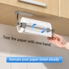 Paper Towel Holder Under Cabinet, One-Handed Tear, Wall Mount, Adhesive,