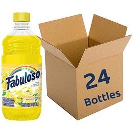 Fabuloso All Purpose Cleaner, Lemon, Bathroom Cleaner, Toilet Cleaner, Floor Cleaner, Shower and Glass Cleaner, Mop Cleanser, Kitchen Pots and Pans Degreaser, 16.9oz (Pack of 24) (MX06285A)