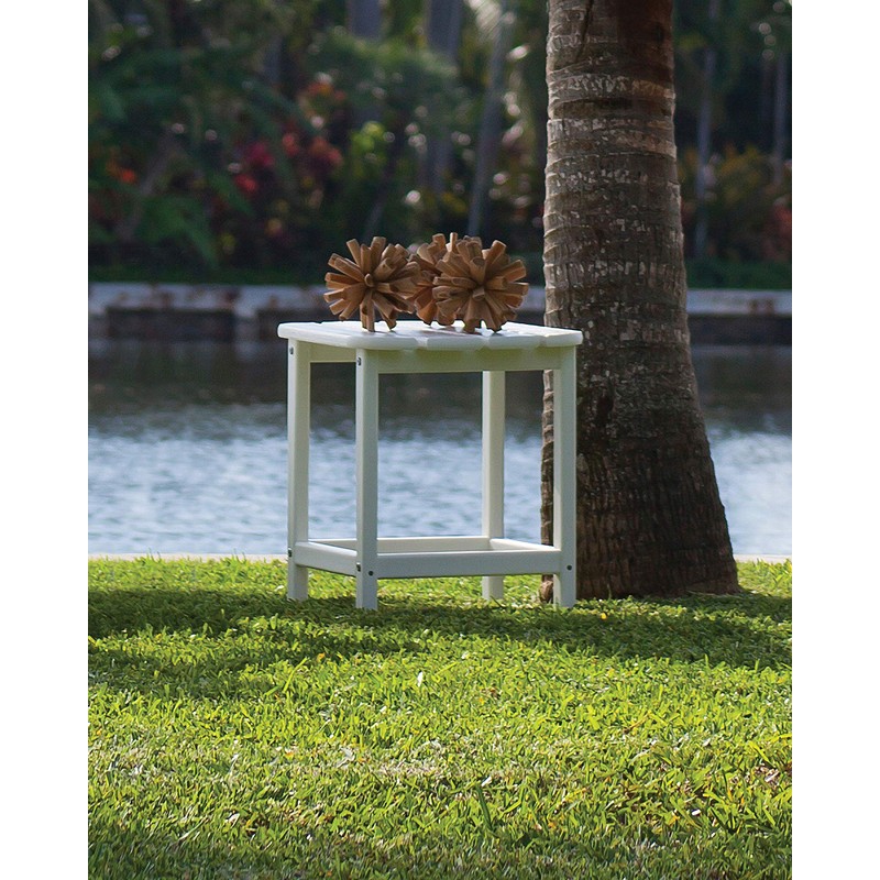 POLYWOOD SBT18GR South Beach 18" Outdoor Side Table, Green