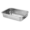 Stainless Steel Draining Rectangular Basin Vegetable Washing Drying Filter Basket