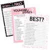 DISTINCTIVS Pink and Black 60th Birthday Game Bundle - Set