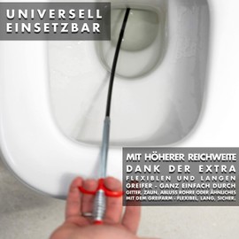 JOAM Claw Gripper (60 cm) - Extra Secure and Comfortable Grip Thanks to the Ergonomic Handle - Universal Use Thanks to the Extra Flexible and Long Gripper for Household and Work - Gripper Arm