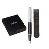 Sheaffer 300 Glossy Black Fountain Pen with Bright Chrome Cap,