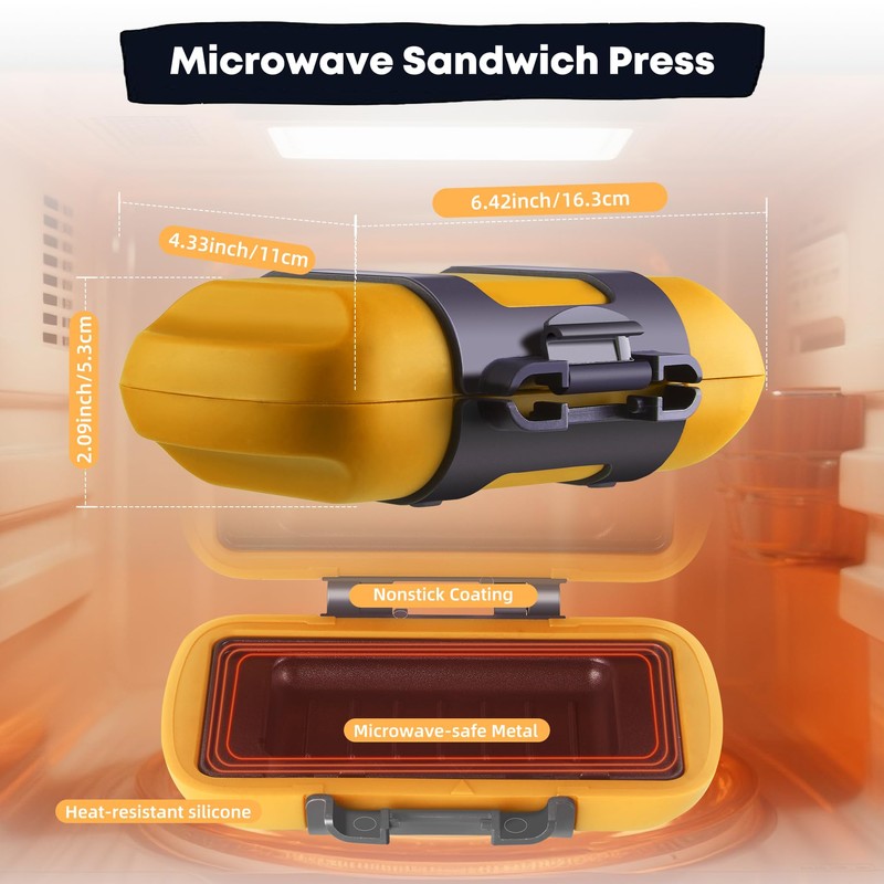 mico dingker Microwave Sandwich Maker, Microwave Toastie Maker, Snack Maker