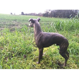 Greyhound Dog Statue Ornament Figurine Cold Cast Bronze.