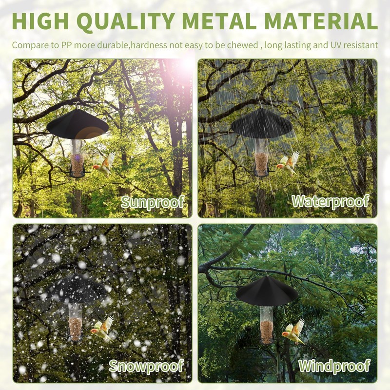 BULFULL 19 Inch 2PC Metal Squirrel Baffle for Bird Feeder