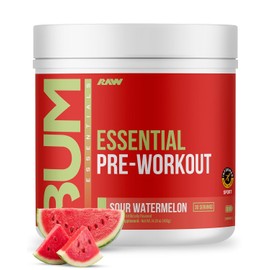 Raw cbum essential pre workout pre entrenamiento 30 servicios sabor sour watermelon