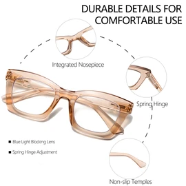 Oprah- Readers for Women - Stylis Style Reading Glasses with Blue Light Blocking and Spring Hinge