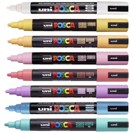 Posca PC5M 2.5mm Medium Bullet Tip Marker, Assorted (8 Piece Set)