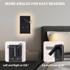 ZEROUNO Modern Wall Mounted Reading Lights Plug in, Black Headboard