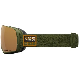 Giro Article II Ski Goggles - Snowboard Goggles for Men & Women - Trail Green Adventure Grid Strap w/VIVID Copper/VIVID Infrared Lenses