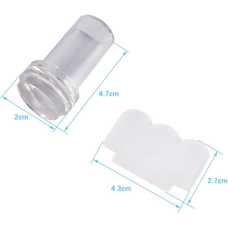 Asixx Sello de Silicona de Uñas, Sello de Transparente,para Hacer