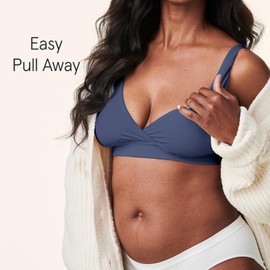 Bravado Designs Ballet Nursing Sleep Bra | Pull Away for Breastfeeding | Dusk | XL