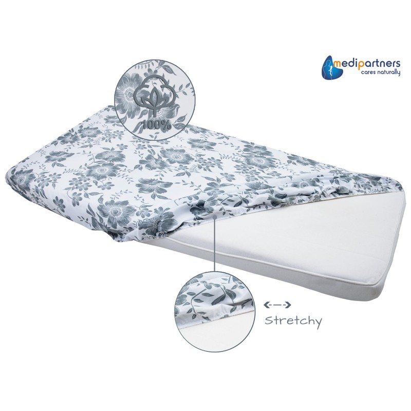 Medi Partners Fitted Sheet 60x120 cm 100% Cotton Baby Bed