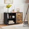 Yaheetech File Cabinets Large Rolling Filing Cabinet Printer Stand on