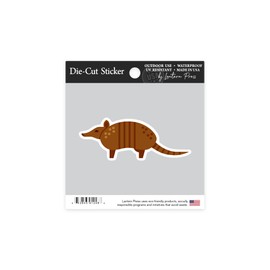 Die Cut Sticker Armadillo, Geometric, Contour Vinyl Sticker 1 to 3 inches (Waterproof Decal for Cars, Water Bottles, Laptops, Coolers), Small