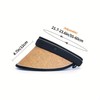 Women's Sun Hat - Large Brim Foldable Visor Cap Straw