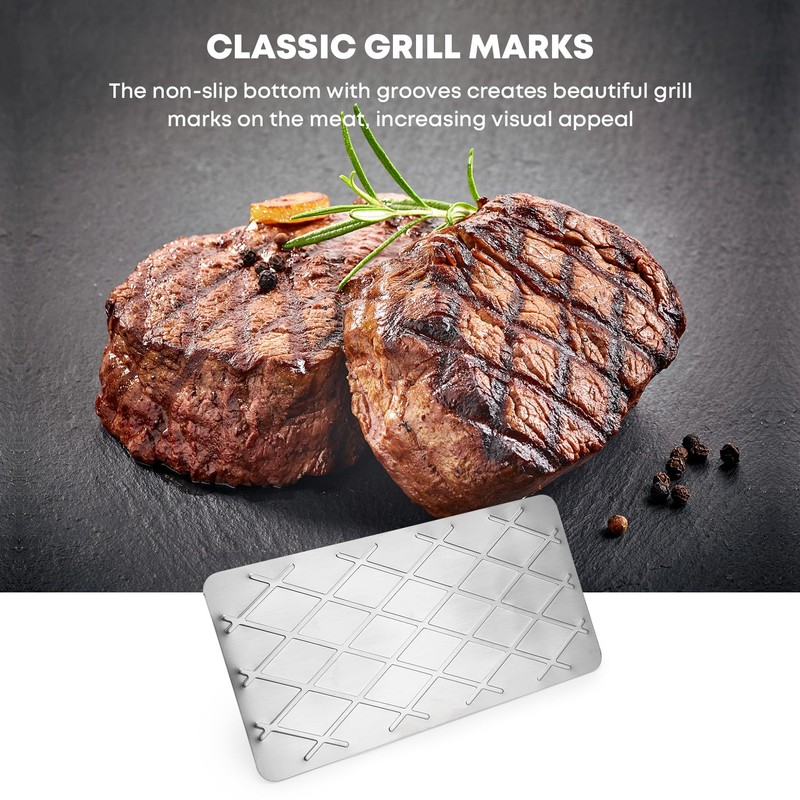 Stanbroil Stainless Steel Bacon Press for Griddle, 9” x 4.5”Rectangular