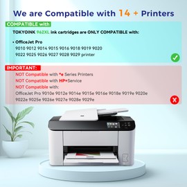 962XL Ink Cartridges Replacement for HP 962 962XL HP962XL Black & Color Compatible with HP OfficeJet Pro 9020 9015 9010 Printers