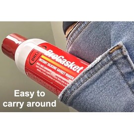 BroGasket-Red-High Temp. Auto-Dispensing Gasket-Making RTV Silicone sealant Adhesive. Self-Sealing Nozzle. Perfect Beads Every time. Easy to use for Sealing, tubs, Sinks and Gasket Maker.
