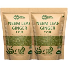 Neem Leaves Tea with Ginger 8 oz, Boost Immunity, Aid in Digestion, Caffeine Free, One Tea with Multiple Benefits (Pack of 2)
