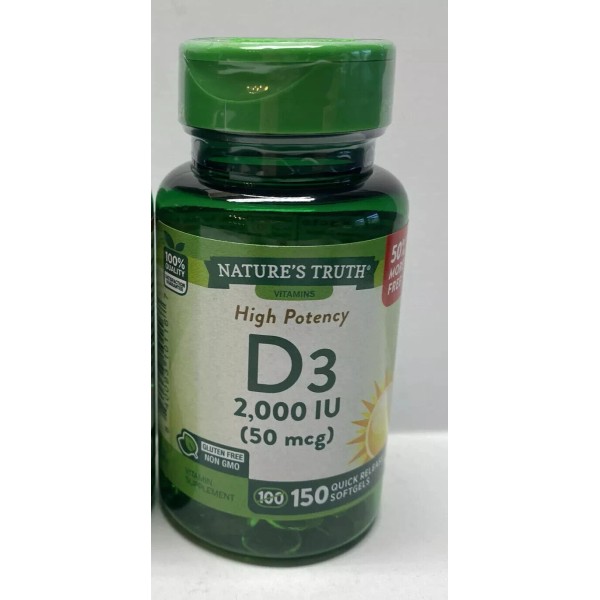 Nature's Truth High Potency Vitamin D3 50 mcg 2000 IU