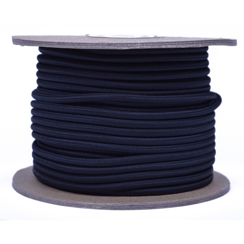 BORED? PARACORD! Black 1/8" Shock Cord 100 Foot Spool -