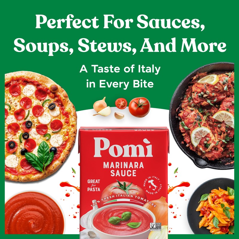 Pomì Marinara Sauce 26.46oz (Pack of 12) - Made in