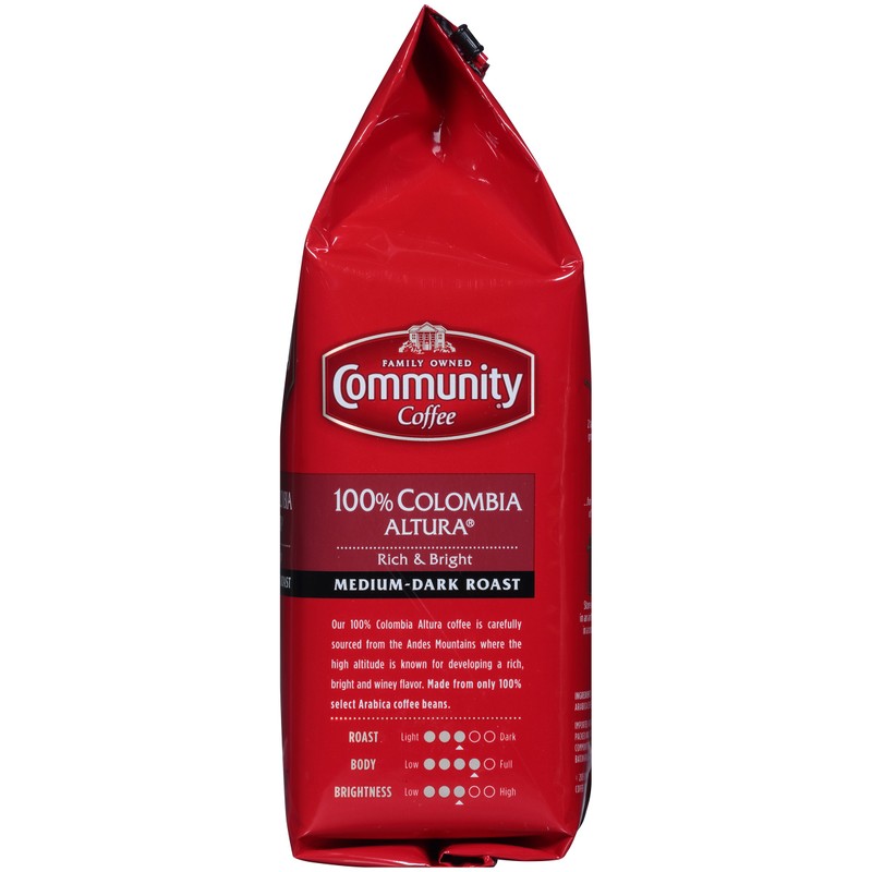 Community Coffee 100% Colombia 72 Ounce, Medium Dark Roast Ground