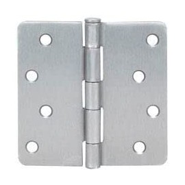 18 Pack - Cosmas Satin Nickel Door Hinge 4" Inch x 4" Inch with 1/4" Inch Radius Corners - 37663