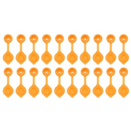 sourcing map 50pcs Fuel Gas Can Vent Caps 8 x 60mm Plastic Gas Tank Jug Vent Collar Cap for Metal Fuel Jugs Old Style Gas Fuel Water Can Jug, Yellow