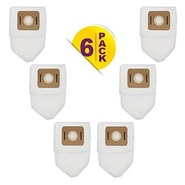 SpaceTent 6 Pack 8-Quart Hepa Filter Bags Part# VACBP6, compatible with Atrix Ergo Line Backpack Vacuum Models: VACBP1, VACBP36V, VACBPAI.