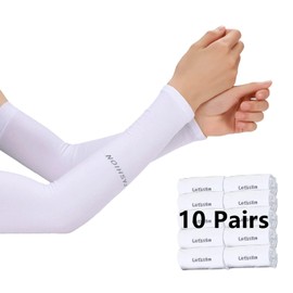 DULKET Arm Sleeves for Men and Women 10 Pairs,Sleeves to Cover Arms,Arm Protection Sleeves to Cover Arms for Cycling Running Golf Travel Shopping