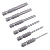 6Pcs Hexagonal Shank Slotted Screwdriver Drill Bit Alloy Flat Head
