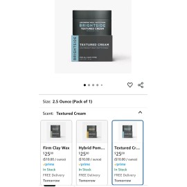 Brightside Textured Cream Matte Finish 2.5oz AND Salt & Clay Surf Spray 6oz