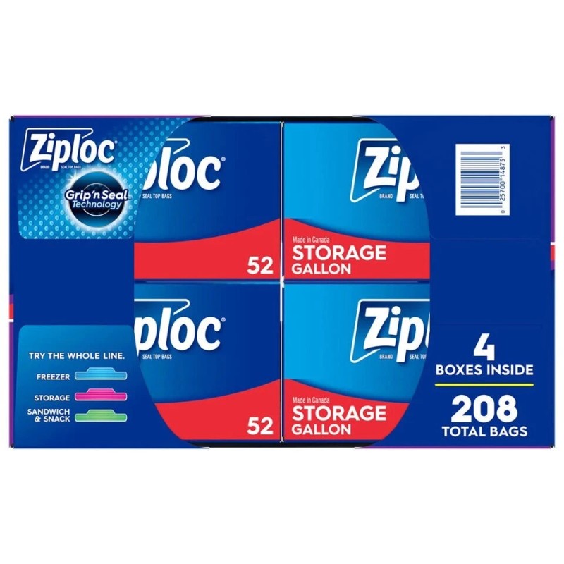 Ziploc Gallon Storage Bags with New Stay Open Design {208