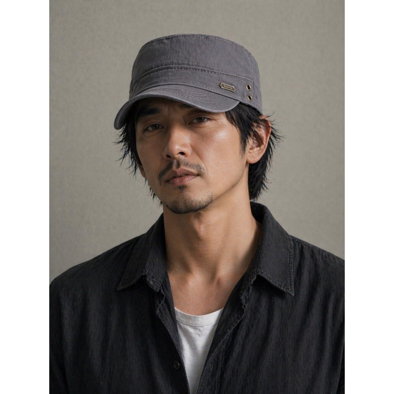 Lovechic Men's Work Cap, Hat, Short Brim, Plain, 100% Cotton,